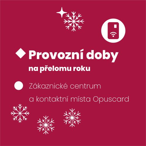 Provozní doby poboček Opuscard na přelomu roku